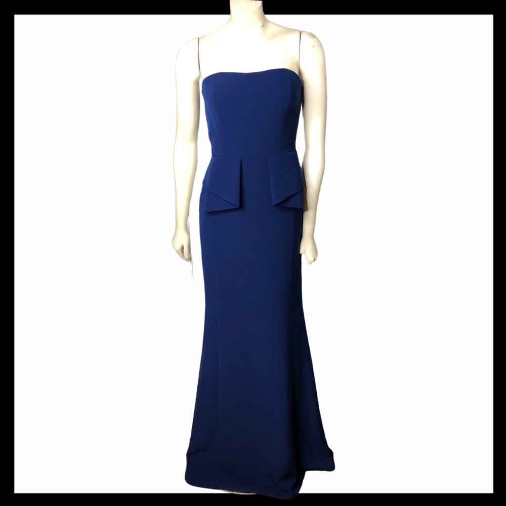 Aidan Mattox Formal Navy Strapless Gown
